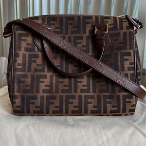 Fendi Tobacco Zucca Boston bag